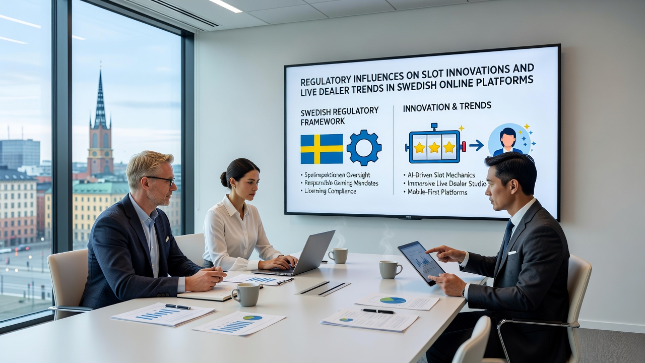Live dealer studio setup with multiple camera angles and compliance monitoring screens for Swedish online casinos